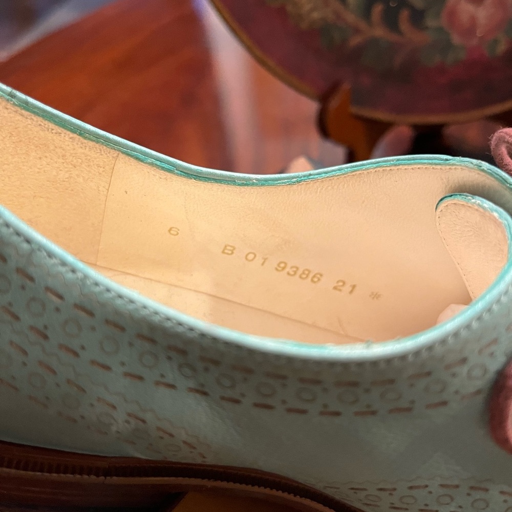 SALE! Robert Clergerie Women's JILIC Turquoise Leather Size 6 Designer Paris - Picture 7 of 10